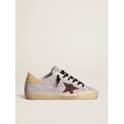 Super-Star in lilac suede with a brown star and gold heel tab