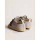 Super-Star in lilac suede with a brown star and gold heel tab