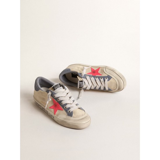 Super-Star Penstar LTD in canvas with lobster-colored suede star