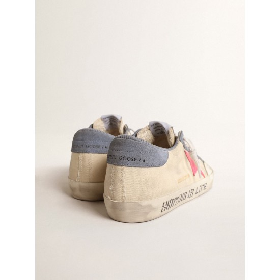 Super-Star Penstar LTD in canvas with lobster-colored suede star