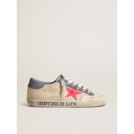 Super-Star Penstar LTD in canvas with lobster-colored suede star