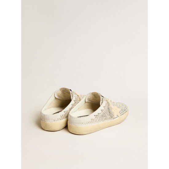 Women's Super-Star Sabots LTD in Swarovski crystals with white leather star