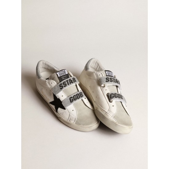 Old School with suede star and Swarovski crystal straps