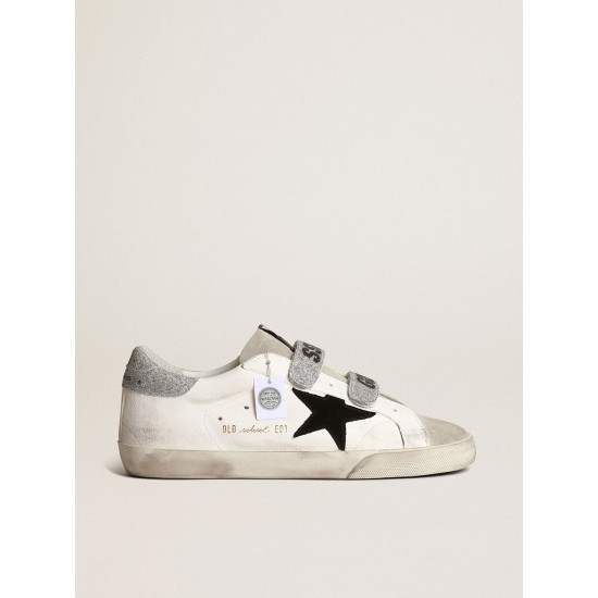 Old School with suede star and Swarovski crystal straps