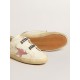 Old School in nappa leather with pink leather star and beige shearling lining