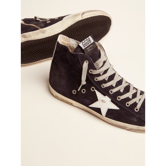 Francy sneakers in leather with leather star and heel tab