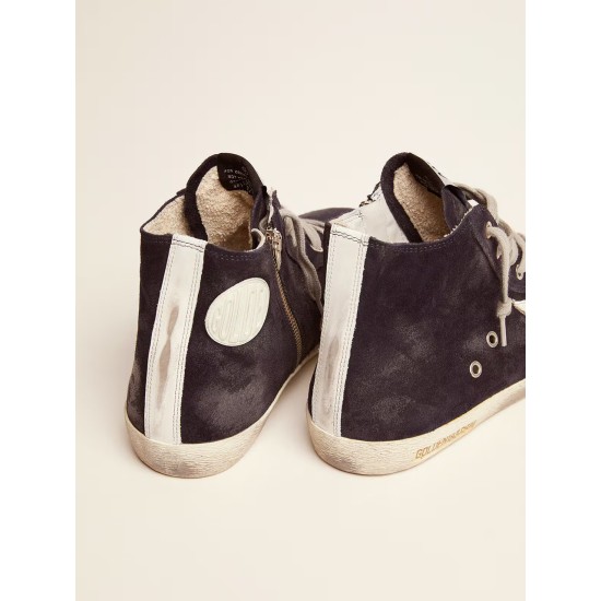 Francy sneakers in leather with leather star and heel tab
