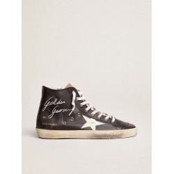 Women's Francy with black leather upper and white star