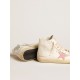 Francy in cream nappa with pink crocodile-print leather star