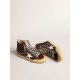 Francy Penstar in brown glitter with white leather star