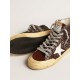 Francy Penstar in brown glitter with white leather star