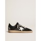 Women's Ball Star in black suede with white leather star
