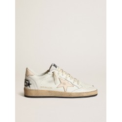 Ball Star LTD in white nappa with a salmon-pink nappa star