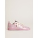 Women’s Ball Star LAB in pink laminated leather with studs