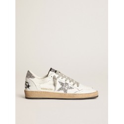 Women's Ball Star in nappa with white star and glitter heel tab