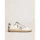 Women's Ball Star in nappa with white star and glitter heel tab
