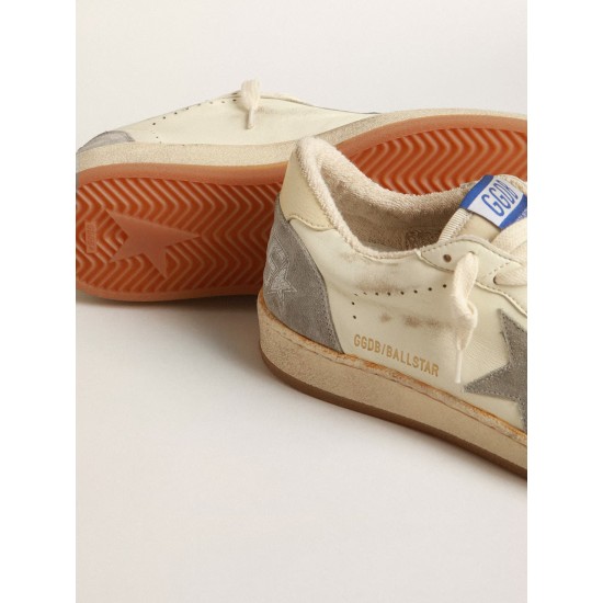 Ball Star in nappa leather with gray suede star and beige heel tab