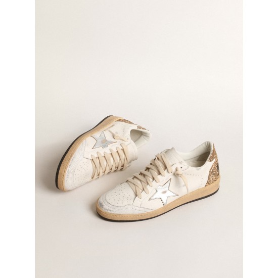 Ball Star with metallic leather star and glitter heel tab