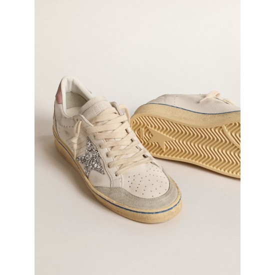 Ball Star LTD with glitter star and pink suede heel tab