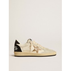Ball Star LTD in nappa leather and suede with glitter star and black heel tab