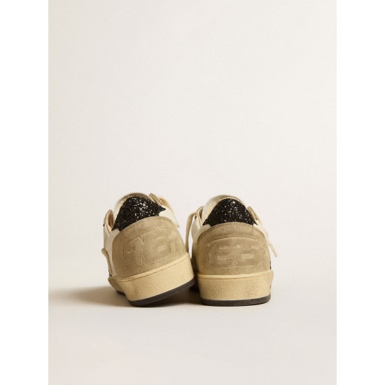 Ball Star in nappa and suede with black glitter star and heel tab