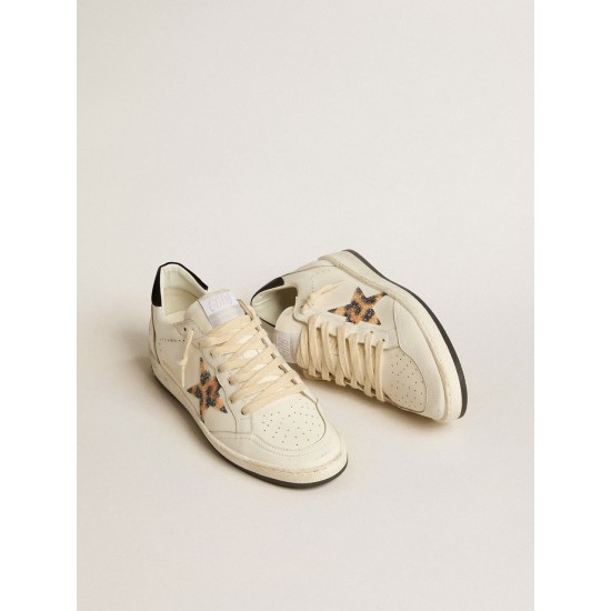 Women’s Ball Star with leopard-print star embellished with Swarovski crystal