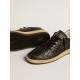 Ball Star in black nappa leather with black glitter star and suede heel tab