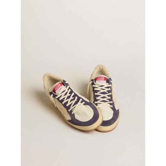 Ball Star LTD in nappa leather and suede with cream star and silver heel tab