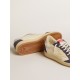 Ball Star LTD in nappa leather and suede with cream star and silver heel tab