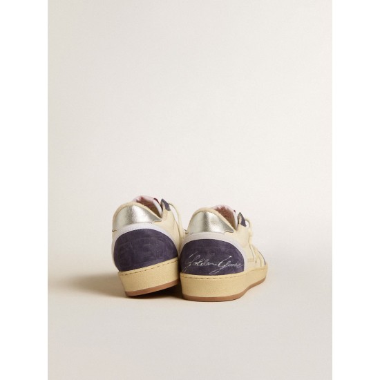 Ball Star LTD in nappa leather and suede with cream star and silver heel tab