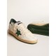 Women's Ball Star Wishes in white nappa leather with green leather star and heel tab