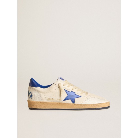 Women’s Ball Star Wishes in white nappa leather with bright blue star and heel tab