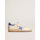 Women’s Ball Star Wishes in white nappa leather with bright blue star and heel tab