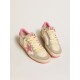 Women's Ball Star LTD in nappa with pink suede star and dove-gray inserts