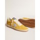 Ball Star in honey suede with silver leather star and heel tab