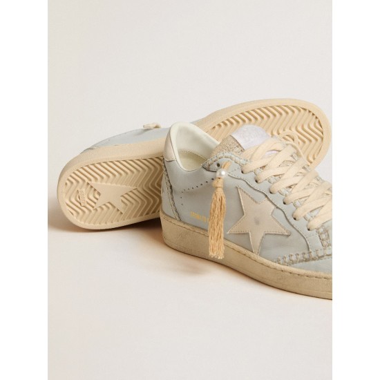 Ball Star LTD in baby blue nappa with white star