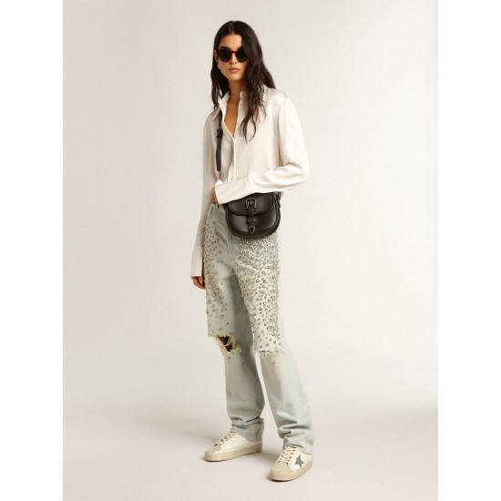 Hi Star with silver glitter star and dove-gray nubuck heel tab