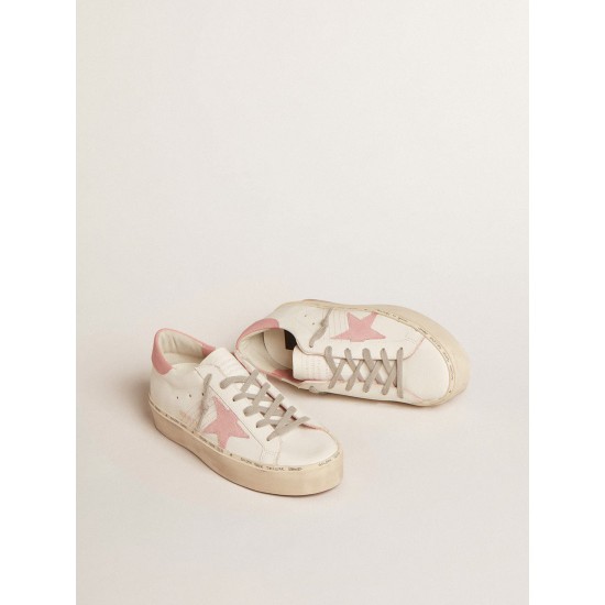 Hi Star with suede star and old rose leather heel tab