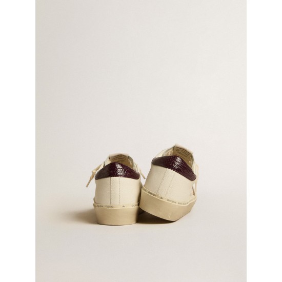 Women's Hi Star LTD in nappa with glitter star and lizard-print heel tab