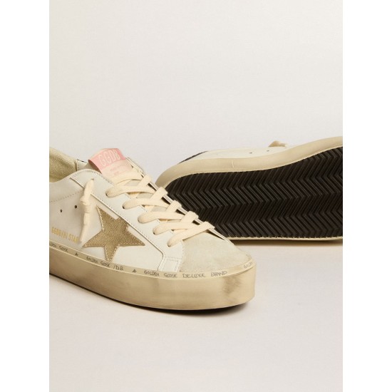 Hi Star with platinum metallic leather star and glitter heel tab