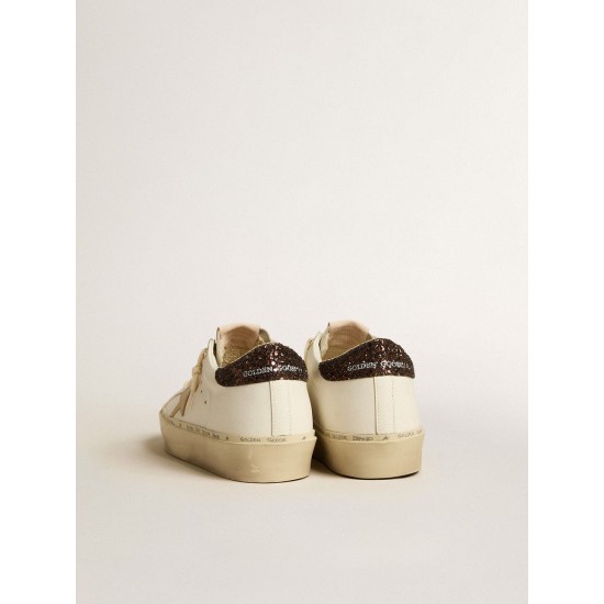 Hi Star with platinum metallic leather star and glitter heel tab