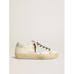 Hi Star LTD in leather with light blue leather star and heel tab