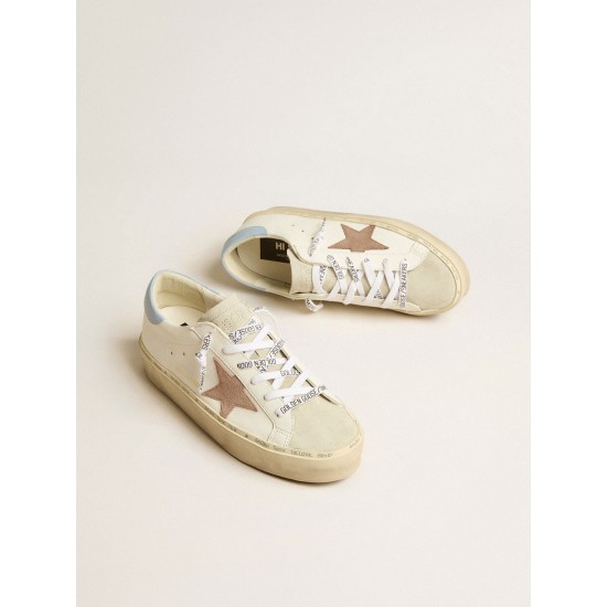 Hi Star LTD with pink suede star and light blue leather heel tab