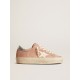 Women's Hi Star in pink suede with cream star and silver leather heel tab