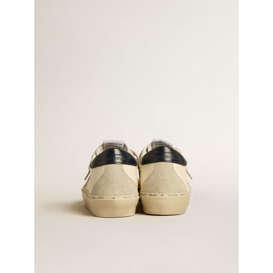 Hi Star in nappa with Swarovski crystal star and dark blue leather heel tab