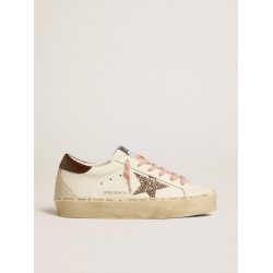 Women's Hi Star LTD with glitter star and brown lizard-print heel tab