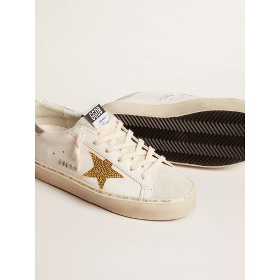 Hi Star with Swarovski crystal star and silver leather heel tab