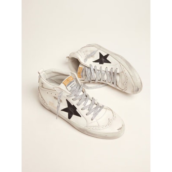 Women's Mid Star with laminated heel tab and glitter laces