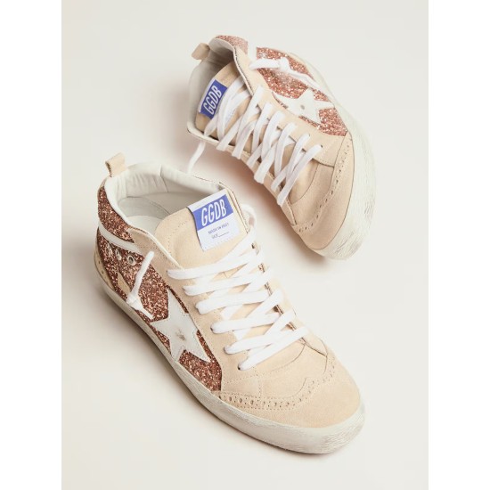 Women's Mid Star with gold glitter