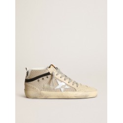 Women's Mid Star LTD in cream-colored mesh with silver star